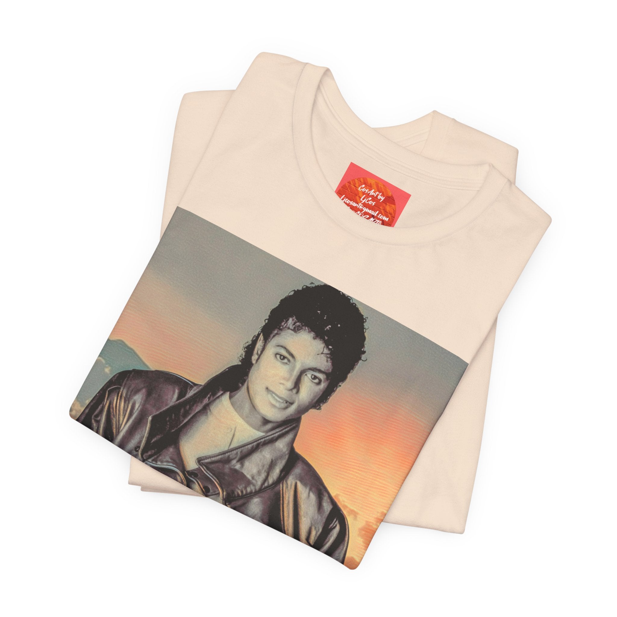 MJ Vintage Photo Graphic Tee — Retro Portrait.