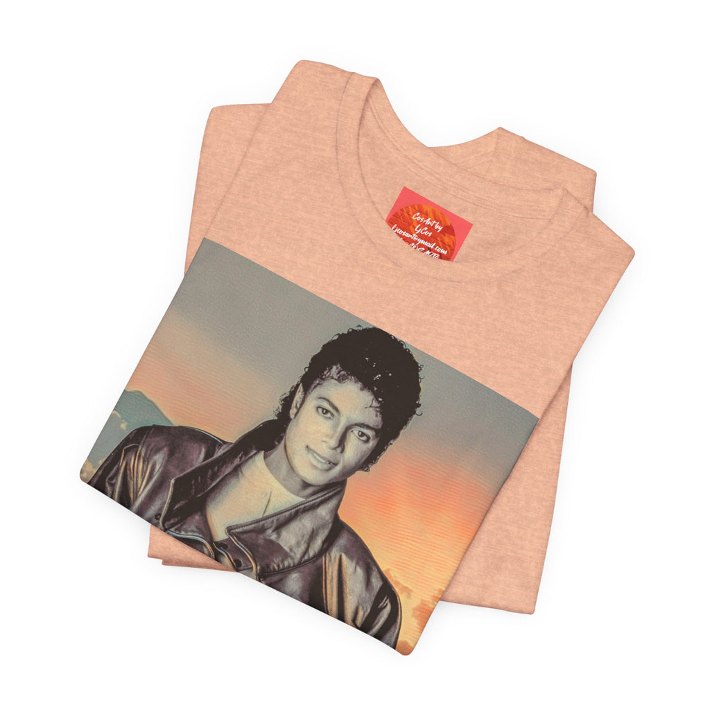 MJ Vintage Photo Graphic Tee — Retro Portrait.