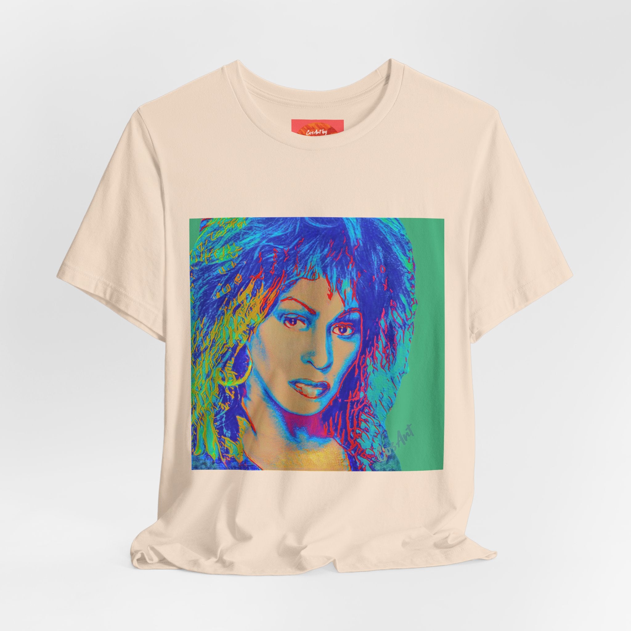 Tina Pop Art Portrait Tee — Vibrant Retro Music Icon T-Shirt