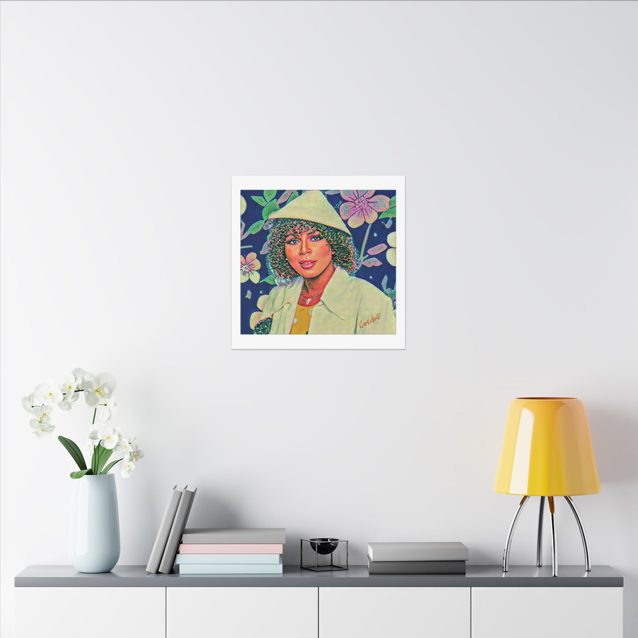 Minnie Riperton Portrait Canvas Print — Retro Floral Woman Art