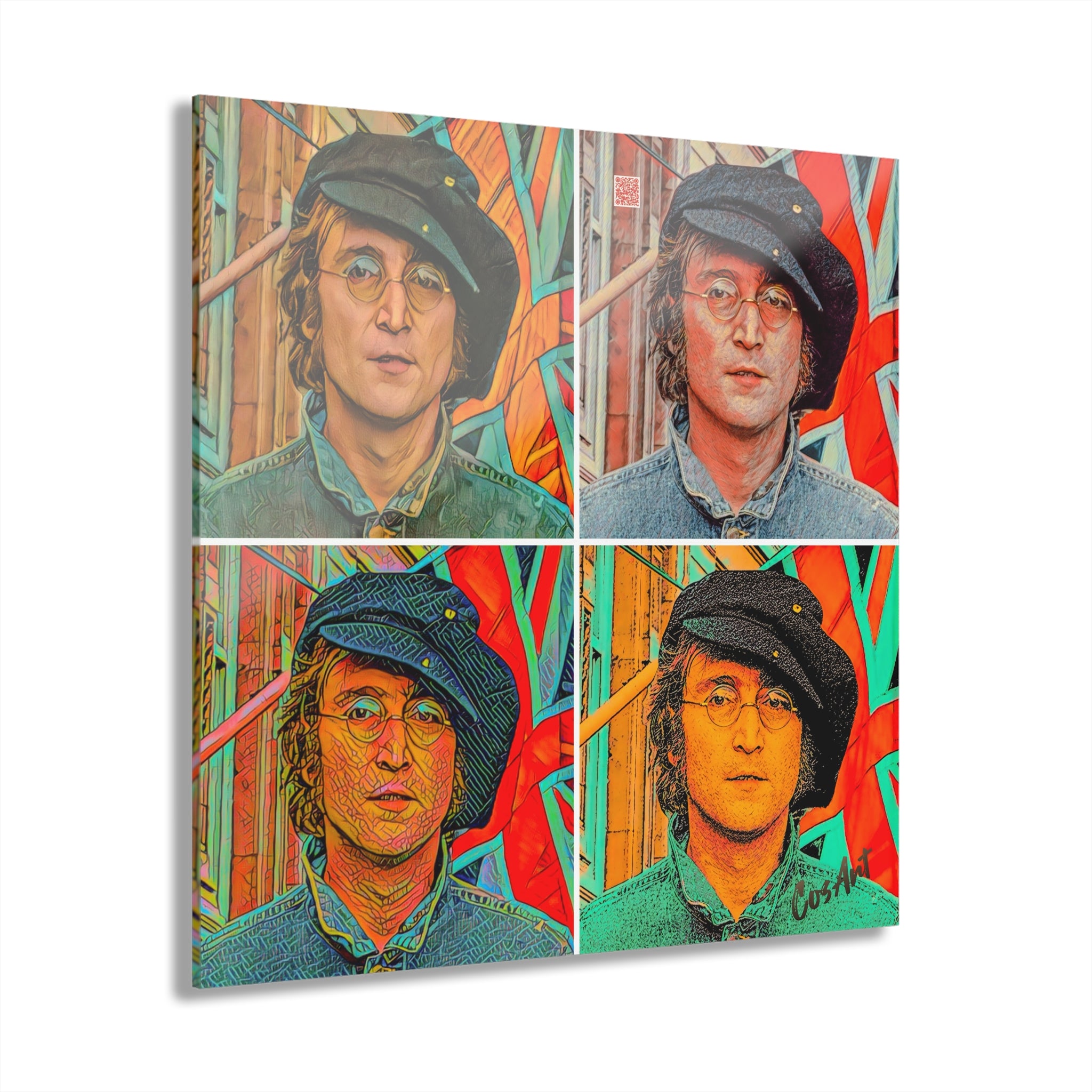 Lennon Pop Art Portrait Acrylic Print (French Cleat Hanging)