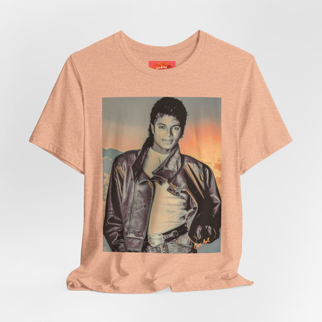 MJ Vintage Photo Graphic Tee — Retro Portrait.