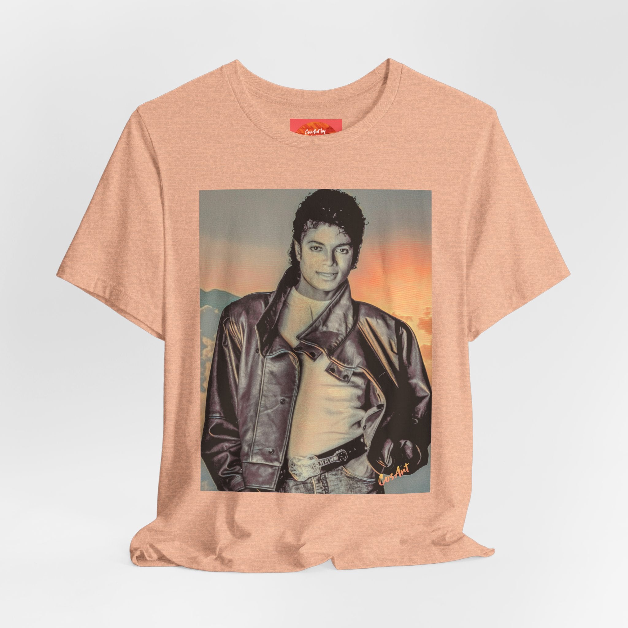 MJ Vintage Photo Graphic Tee — Retro Portrait.
