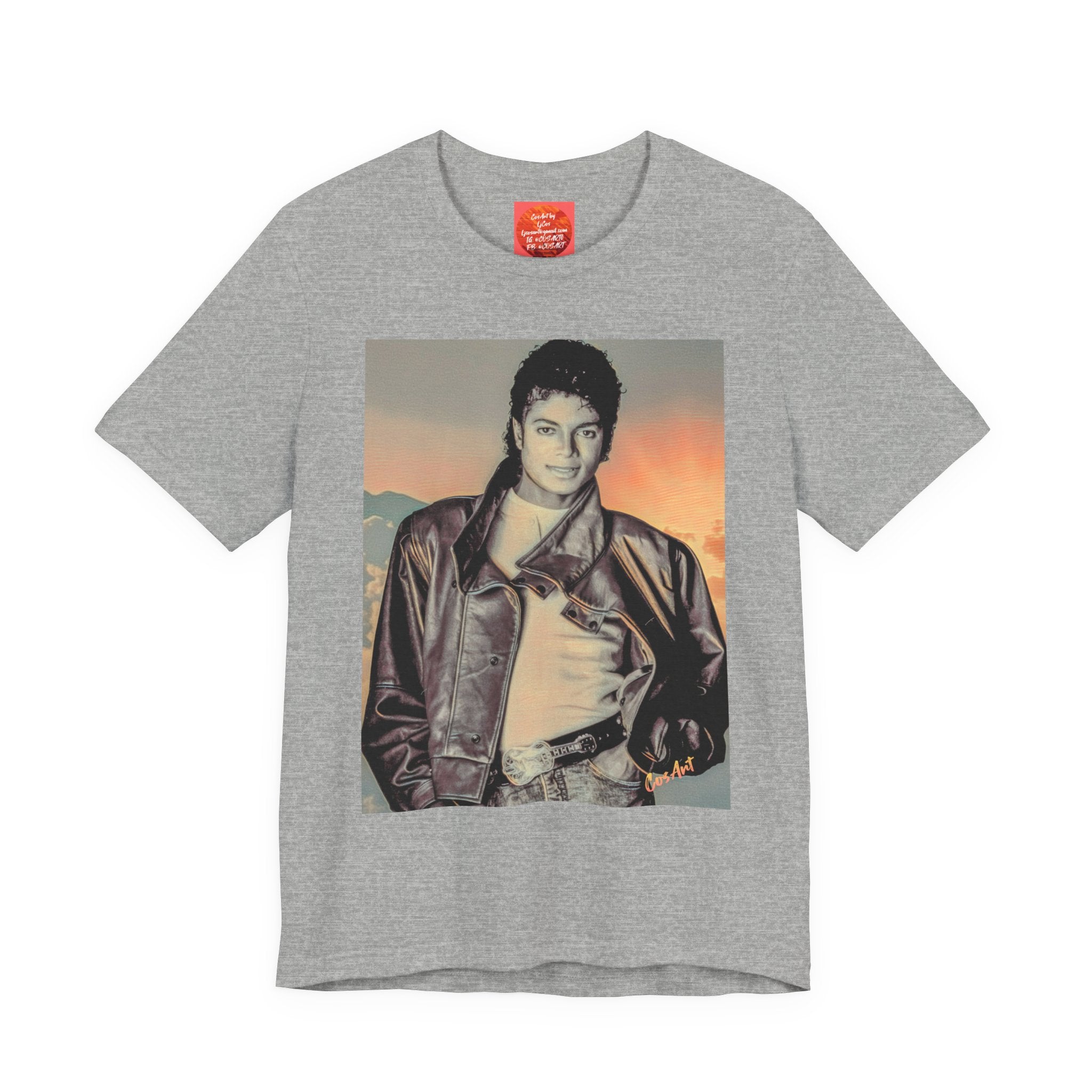 MJ Vintage Photo Graphic Tee — Retro Portrait.