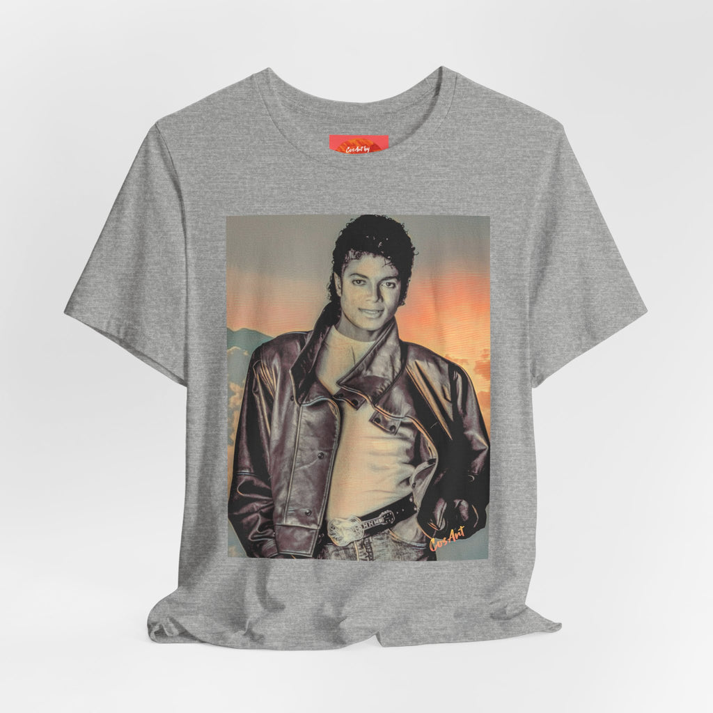 MJ Vintage Photo Graphic Tee — Retro Portrait.