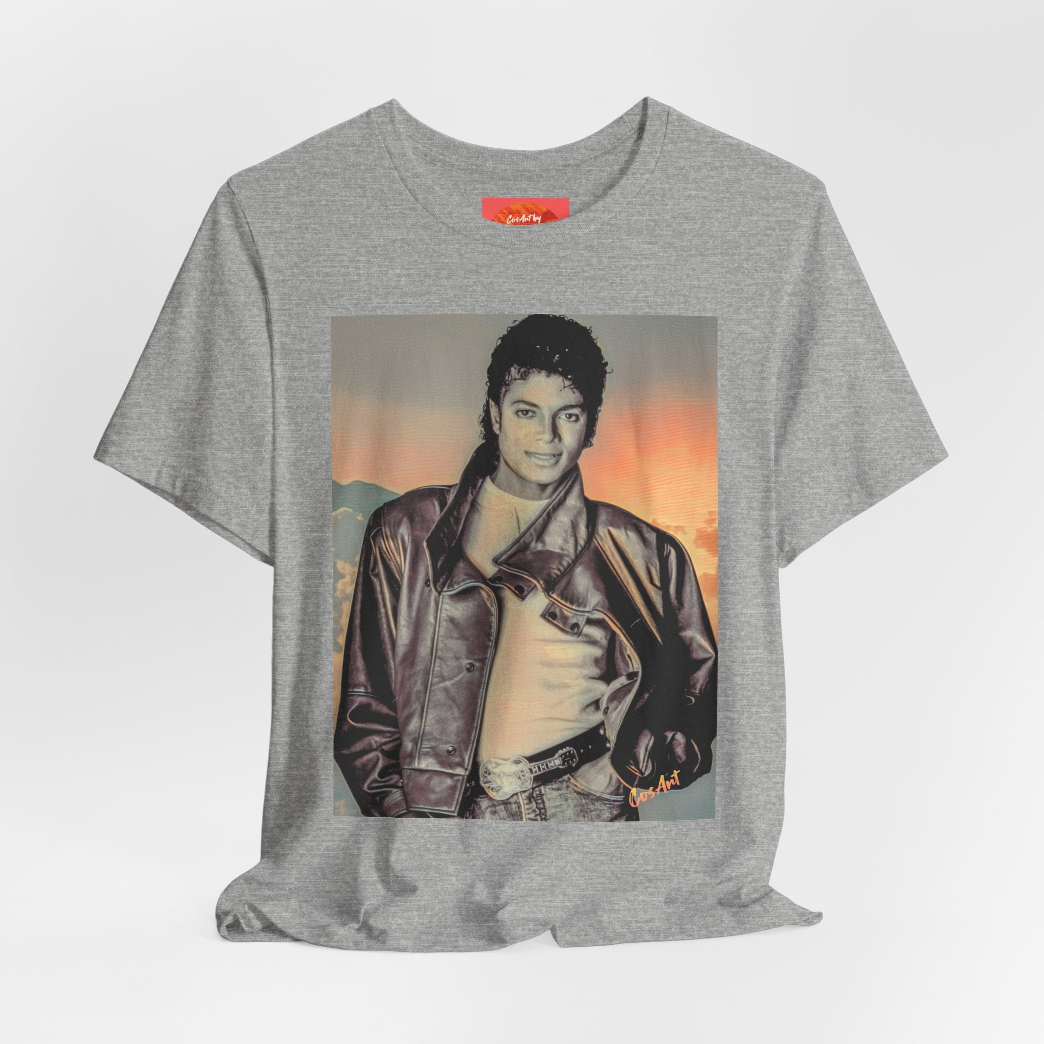 MJ Vintage Photo Graphic Tee — Retro Portrait.