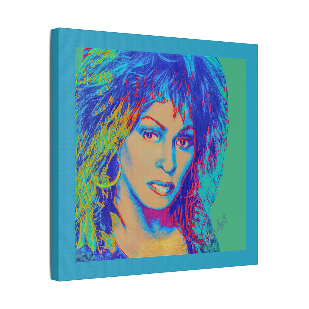 Tina Pop Art Portrait Satin Canvas – Vibrant Retro Wall Art