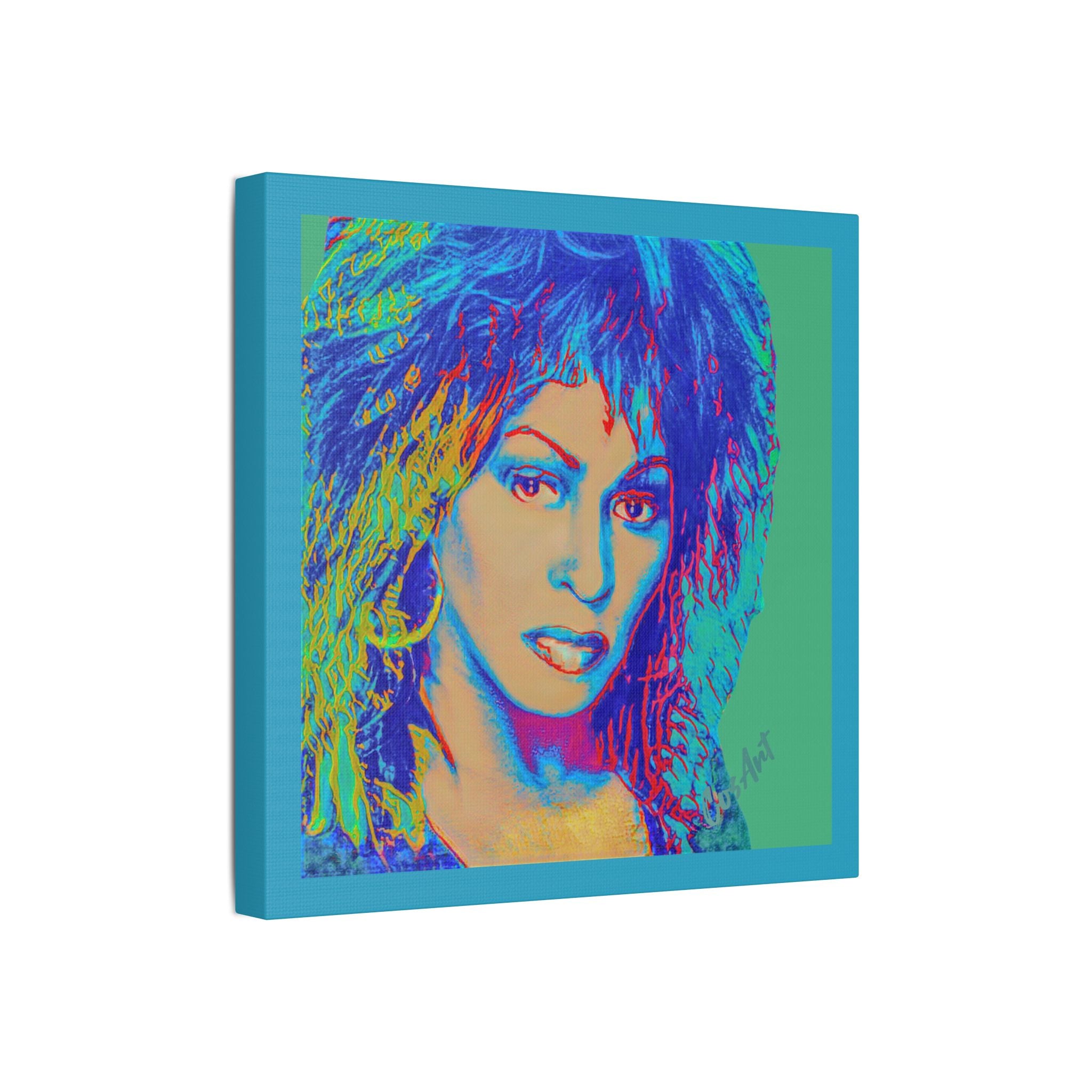 Tina Pop Art Portrait Satin Canvas – Vibrant Retro Wall Art