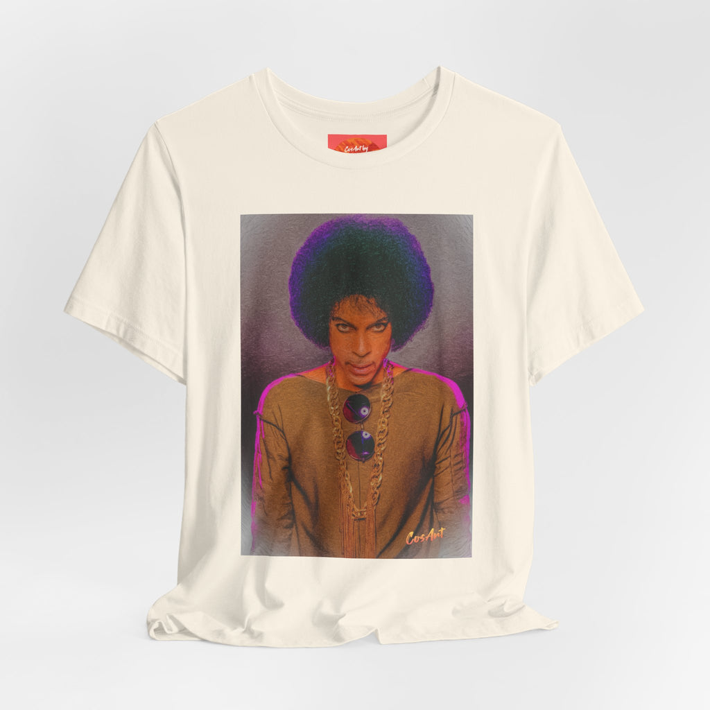 Prince R. Nelson Retro Portrait Graphic Tee — Vintage Photo Print Short Sleeve T-Shirt