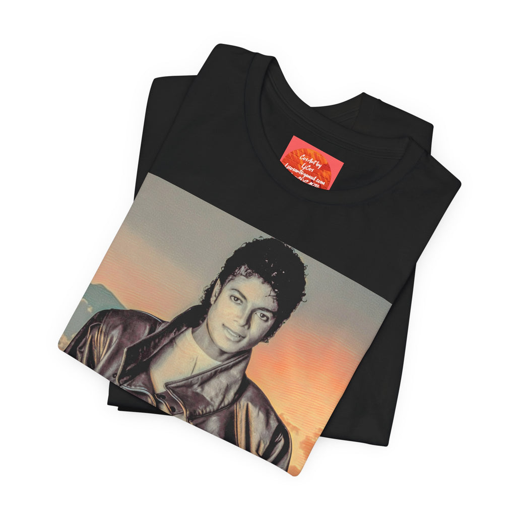 MJ Vintage Photo Graphic Tee — Retro Portrait.