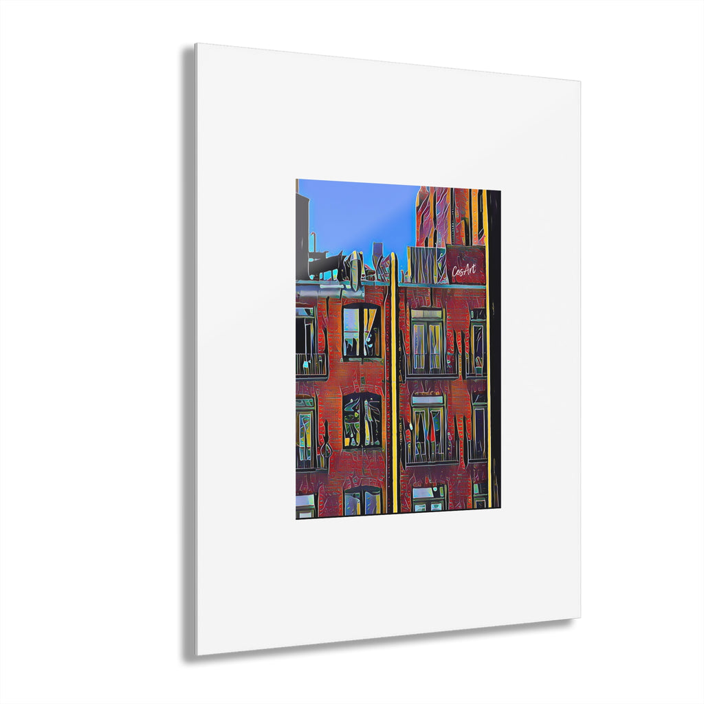 Acrylic Print — Colorful Urban Balcony Scene (French Cleat Hanging)