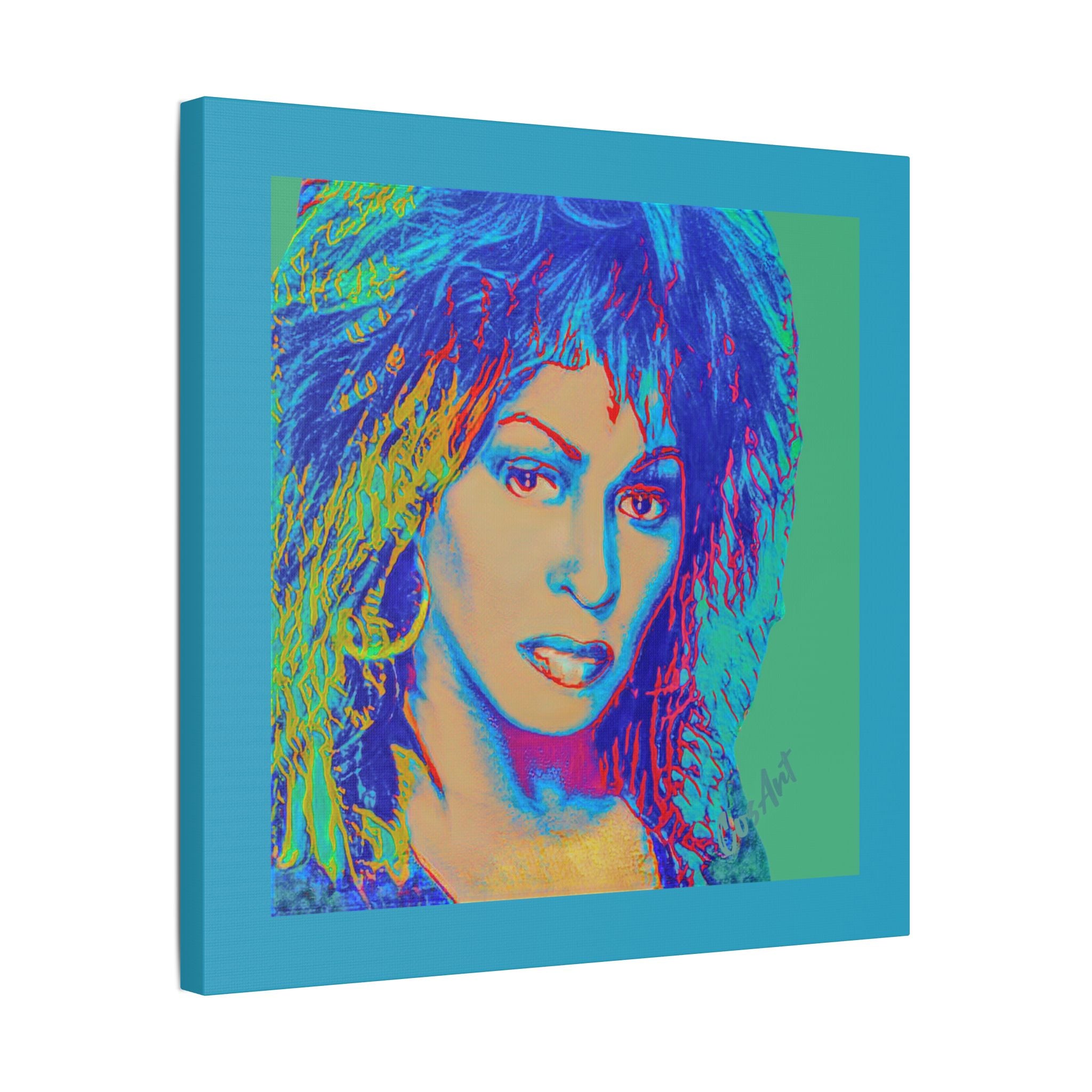 Tina Pop Art Portrait Satin Canvas – Vibrant Retro Wall Art