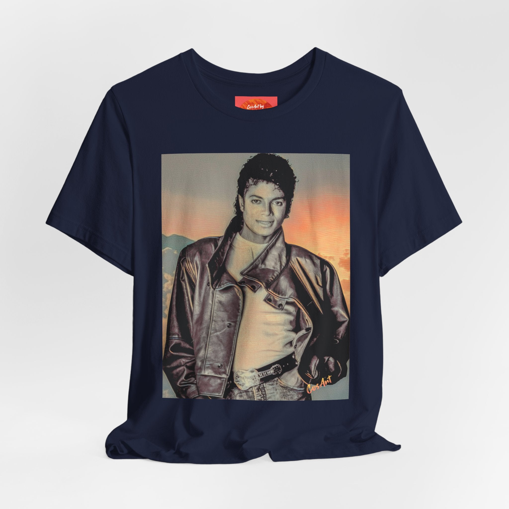 MJ Vintage Photo Graphic Tee — Retro Portrait.
