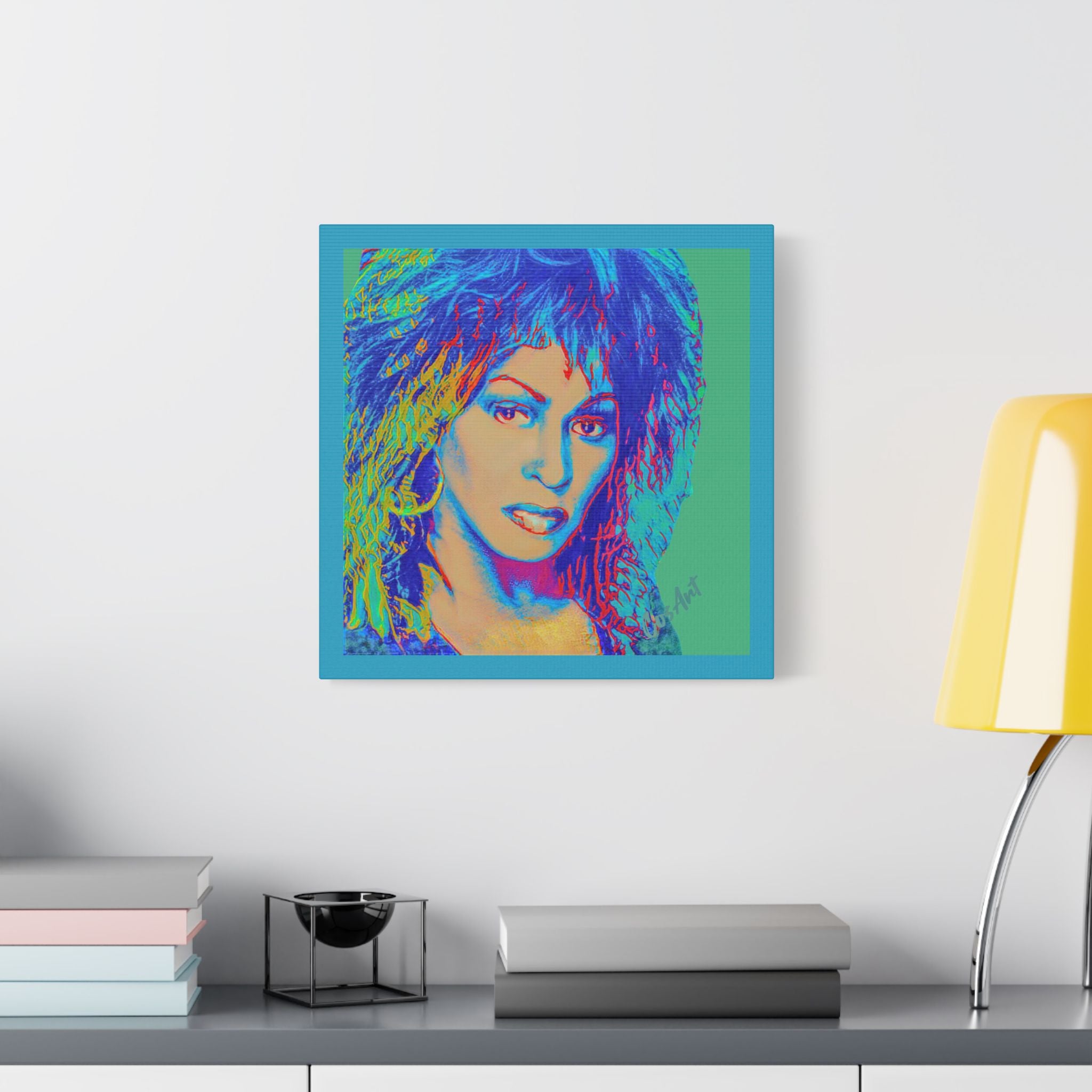 Tina Pop Art Portrait Satin Canvas – Vibrant Retro Wall Art
