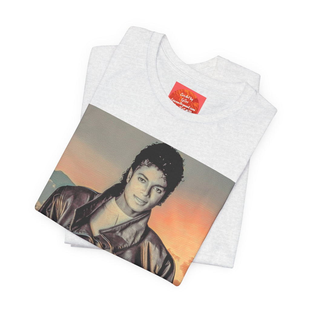 MJ Vintage Photo Graphic Tee — Retro Portrait.