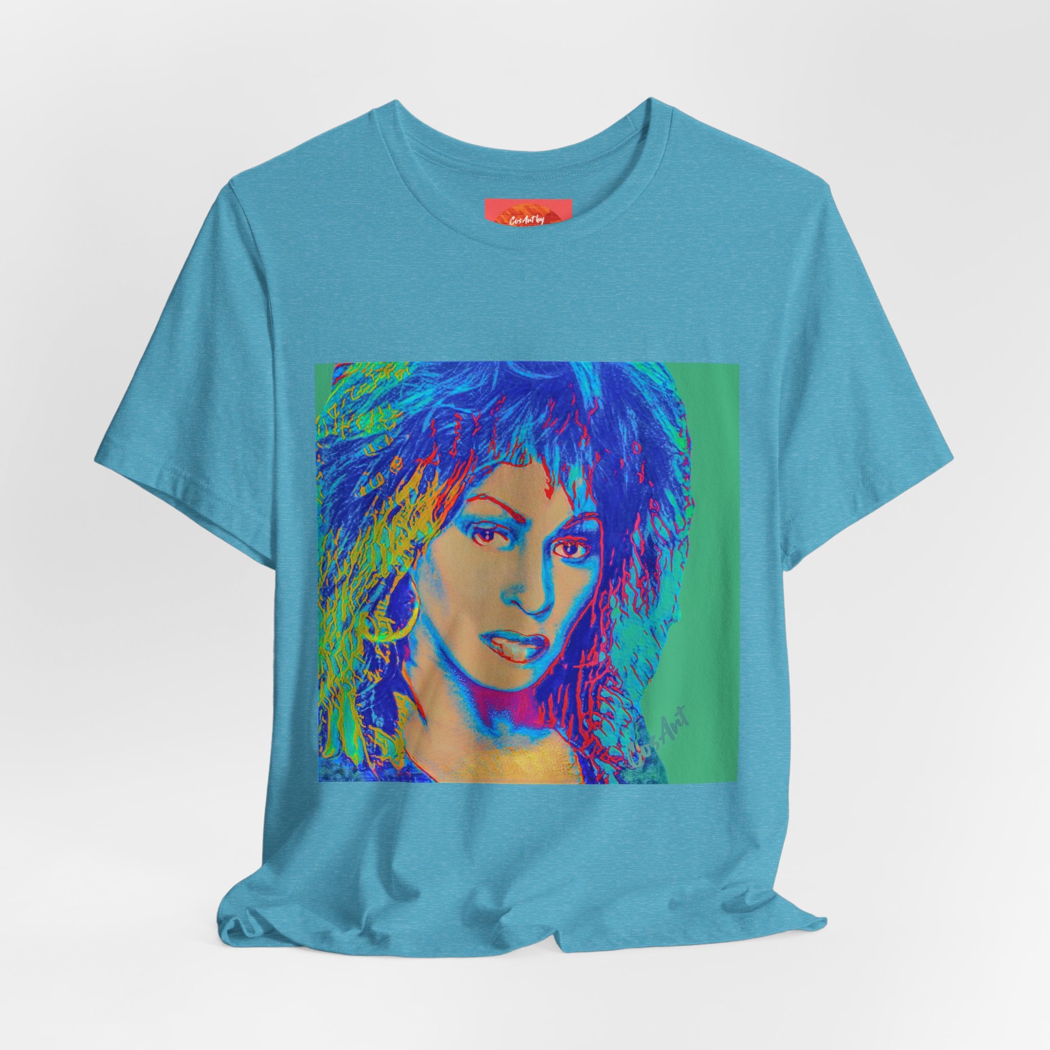 Tina Pop Art Portrait Tee — Vibrant Retro Music Icon T-Shirt