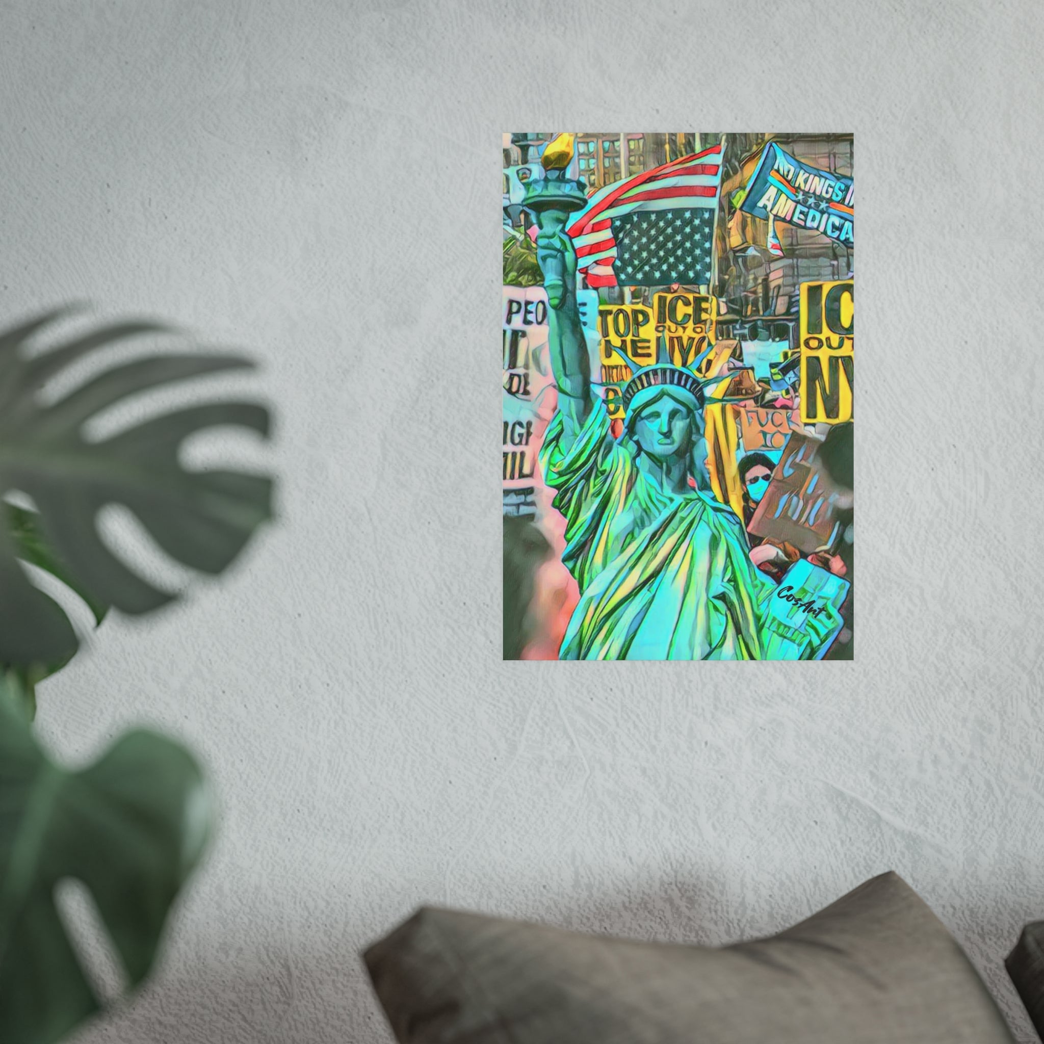 Statue of Liberty Protest Poster — Satin/Matte Art Print