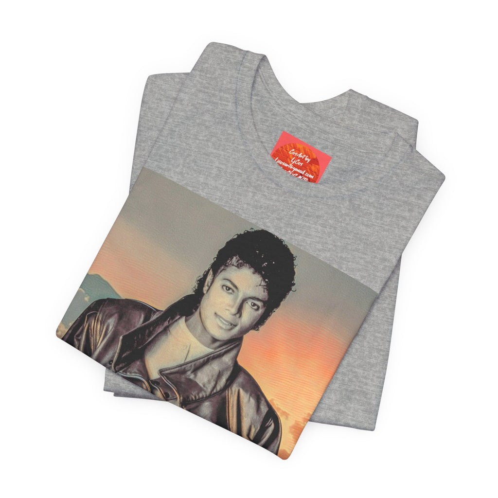 MJ Vintage Photo Graphic Tee — Retro Portrait.