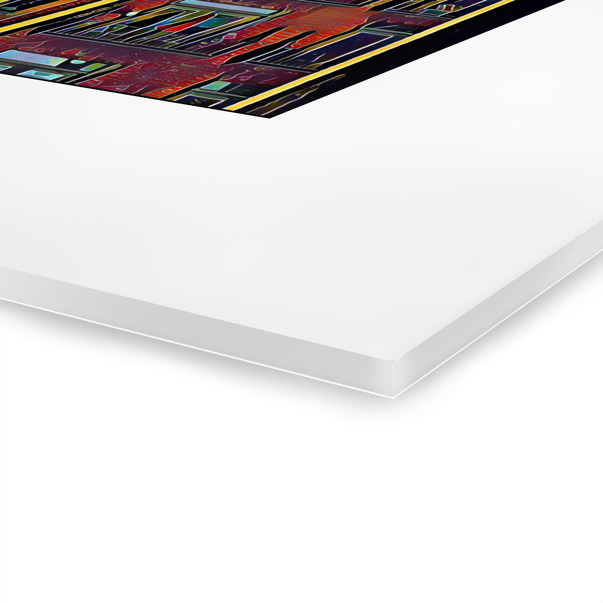 Acrylic Print — Colorful Urban Balcony Scene (French Cleat Hanging)