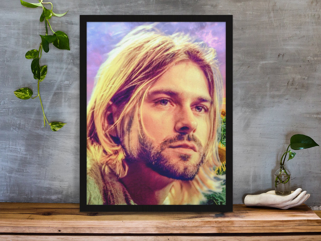 Cobain Sunflower Sunset Portrait Canvas