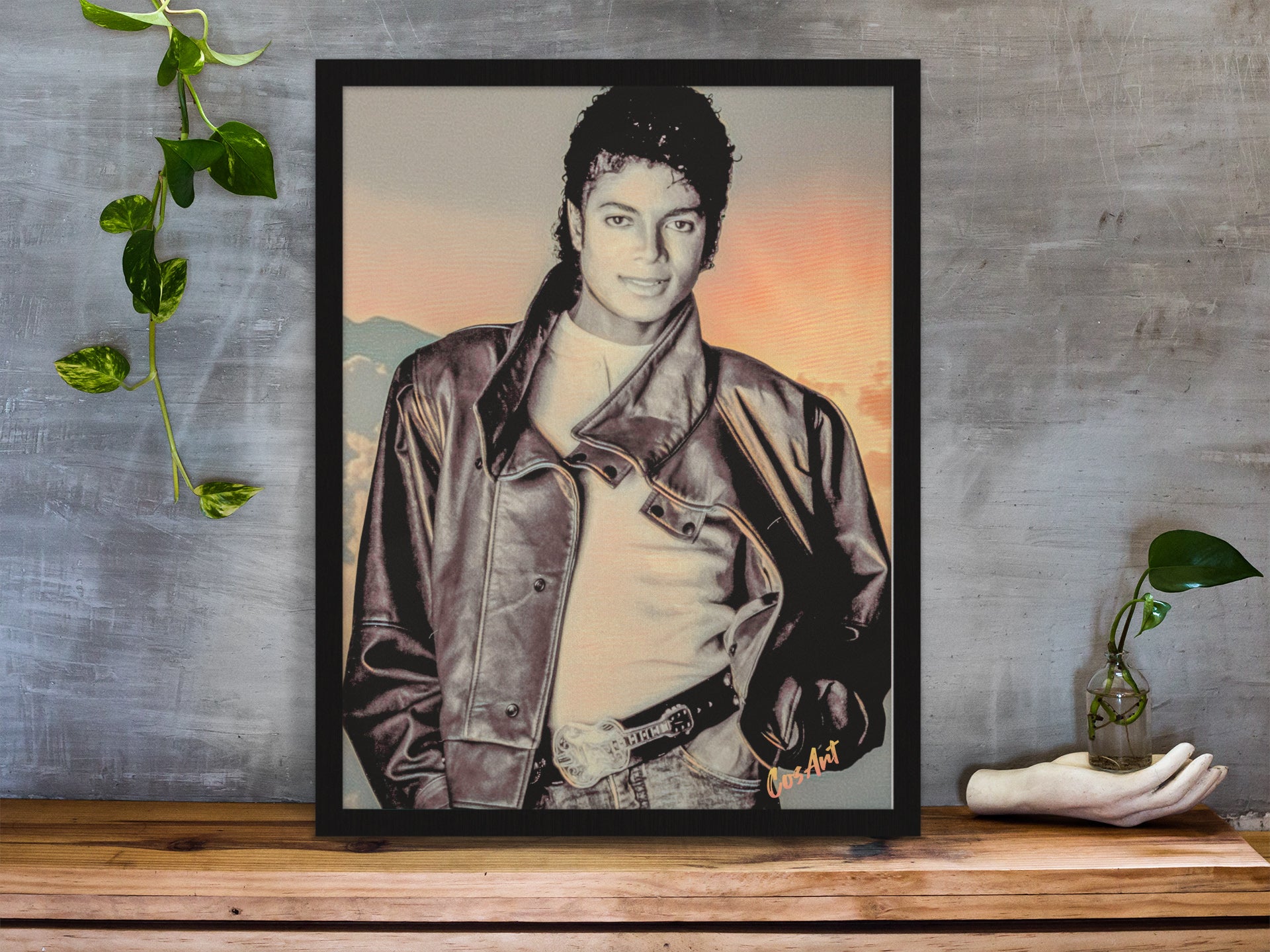 MJ Metal Art Sign - Vintage Portrait Wall Plaque