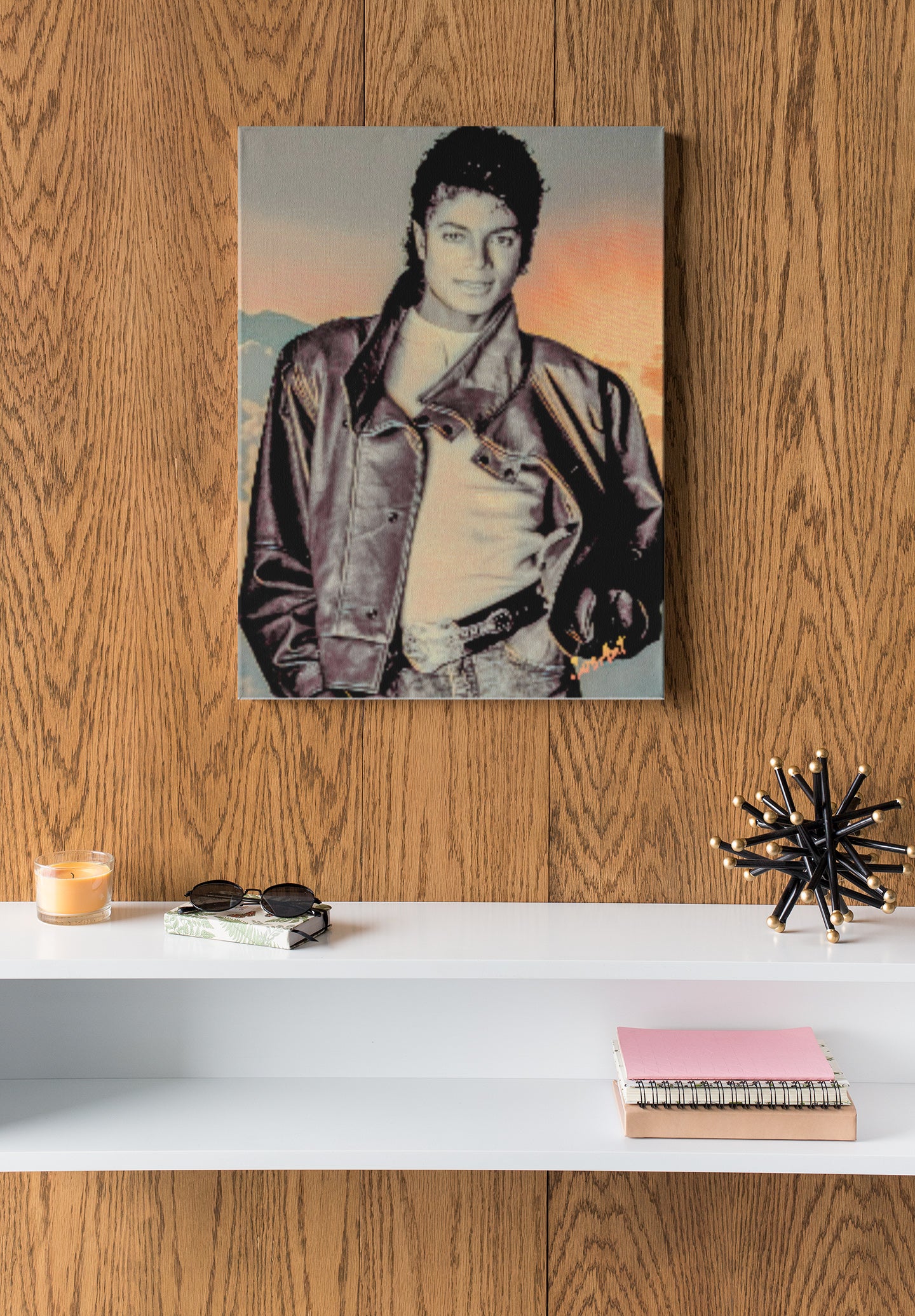 MJ Metal Art Sign - Vintage Portrait Wall Plaque