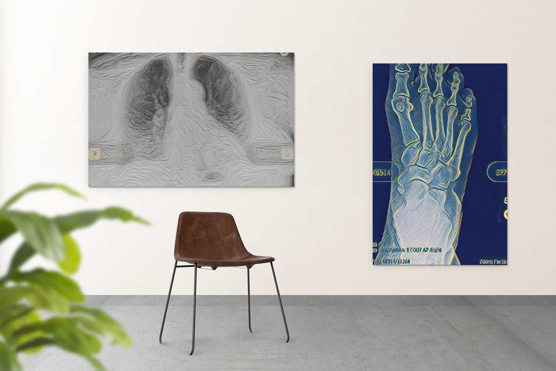 Metal Art Sign - X-Pressions X-Ray Lungs Wall Decor (Medical Anatomy Artwork)