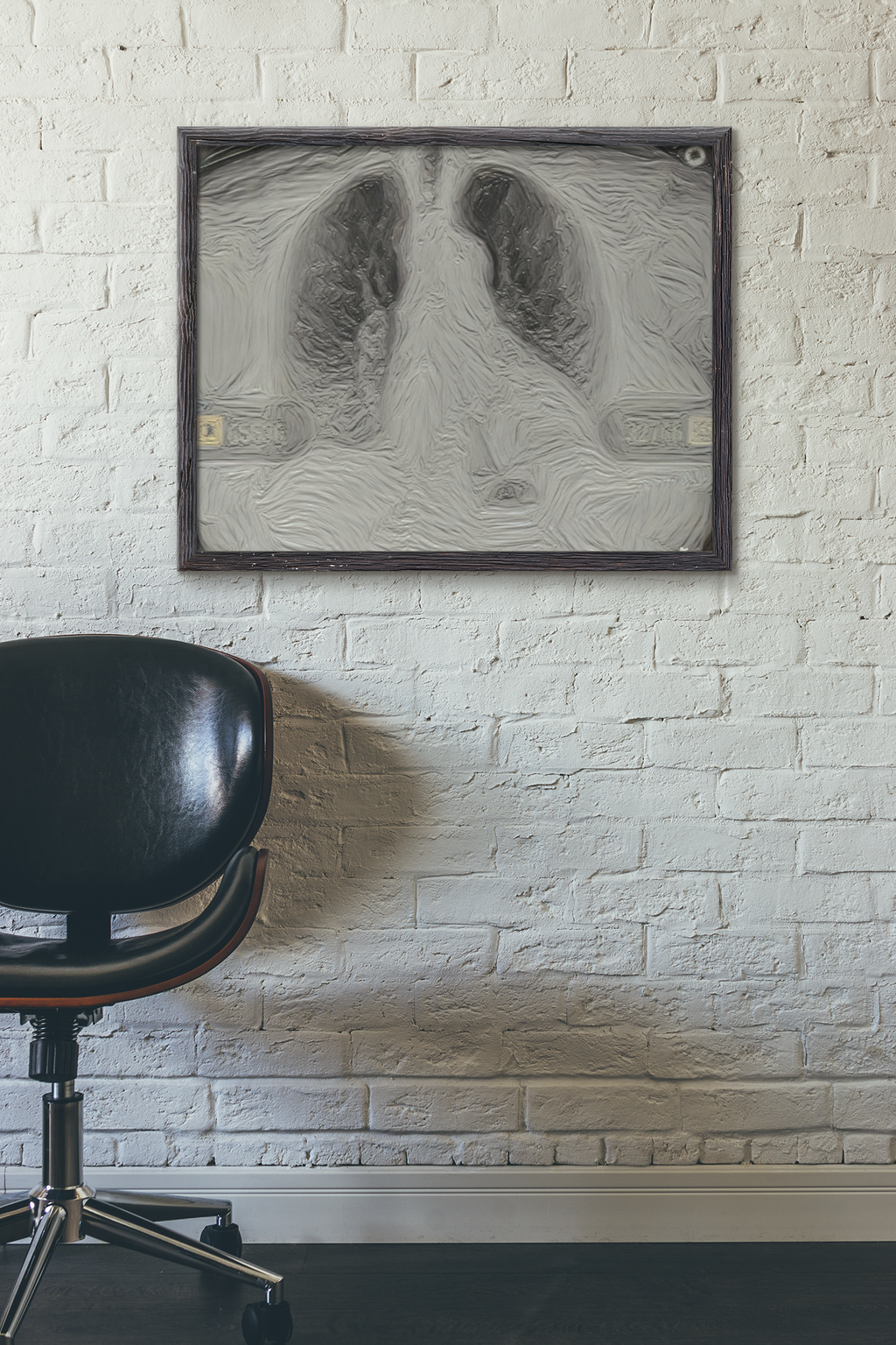Metal Art Sign - X-Pressions X-Ray Lungs Wall Decor (Medical Anatomy Artwork)