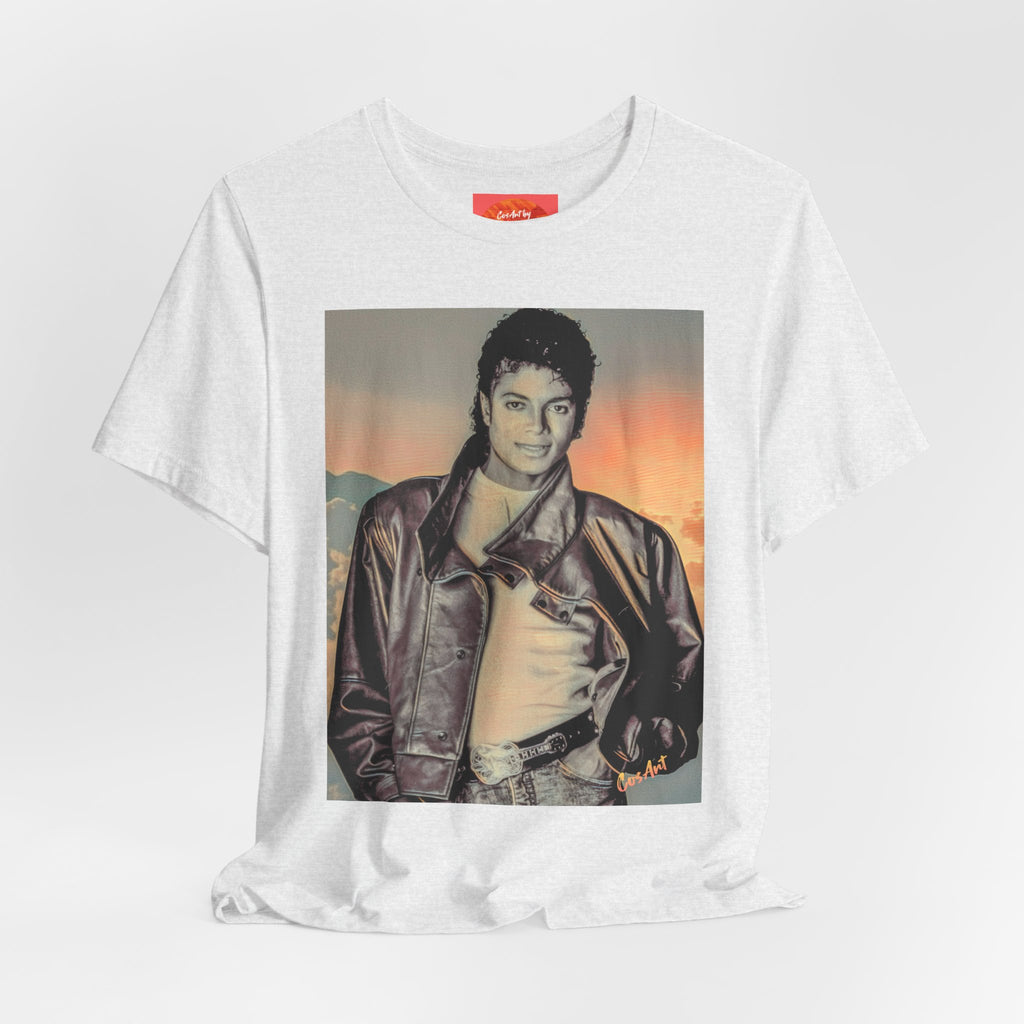 MJ Vintage Photo Graphic Tee — Retro Portrait.