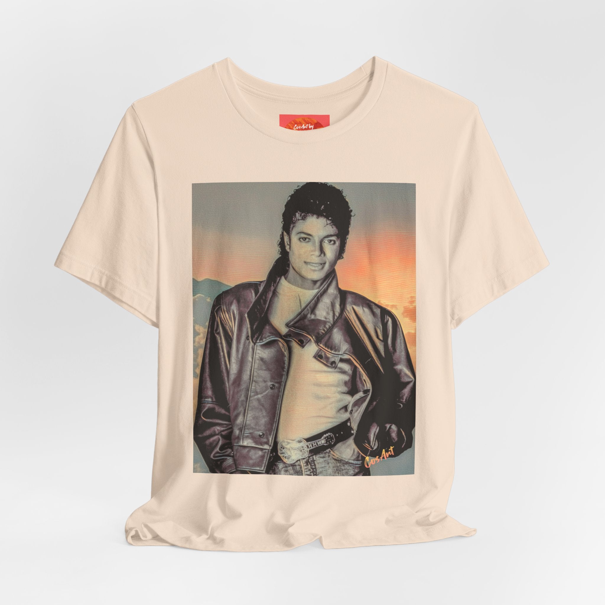 MJ Vintage Photo Graphic Tee — Retro Portrait.