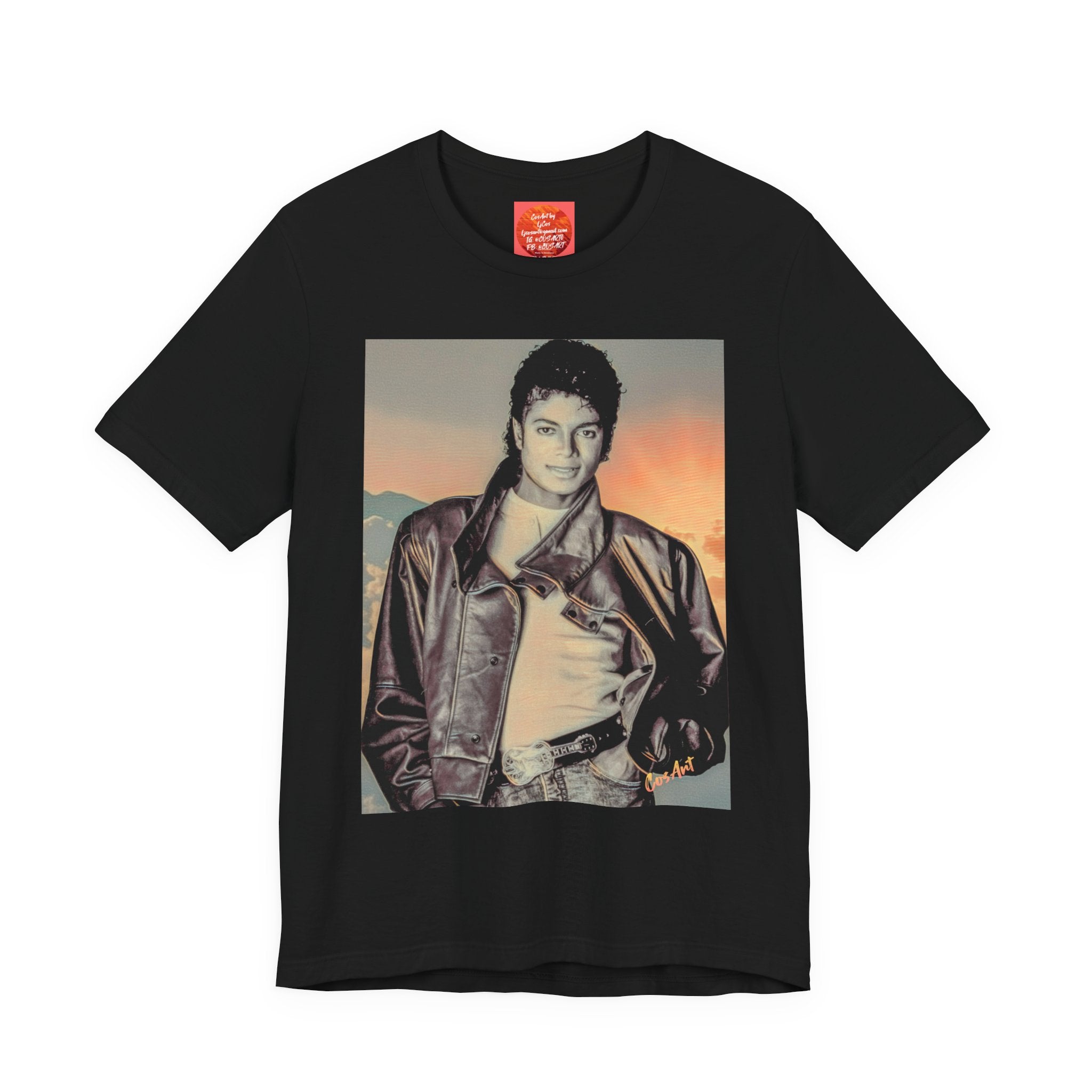 MJ Vintage Photo Graphic Tee — Retro Portrait.