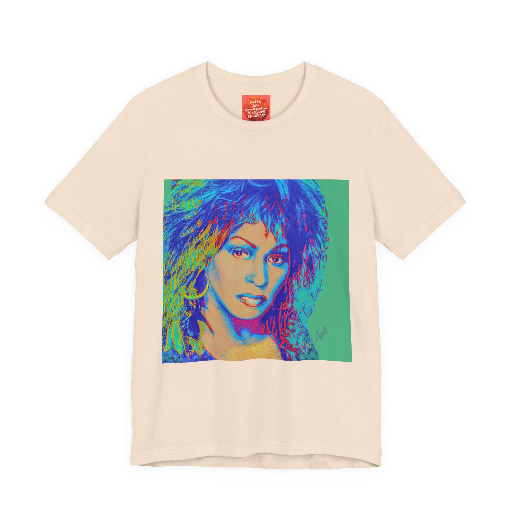 Tina Pop Art Portrait Tee — Vibrant Retro Music Icon T-Shirt