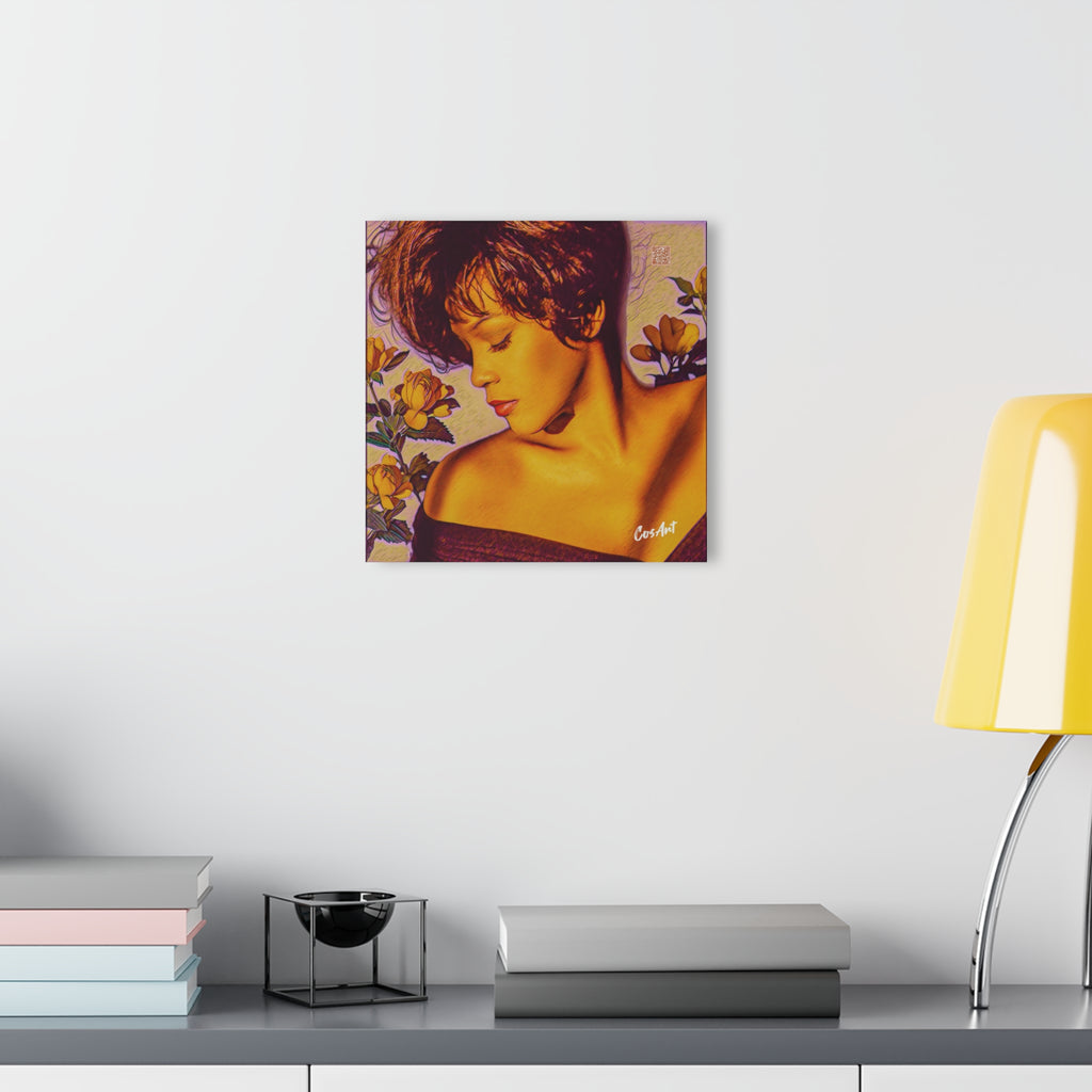 Whitney Acrylic Print — Retro Floral Portrait Wall Art (French Cleat Hanging)
