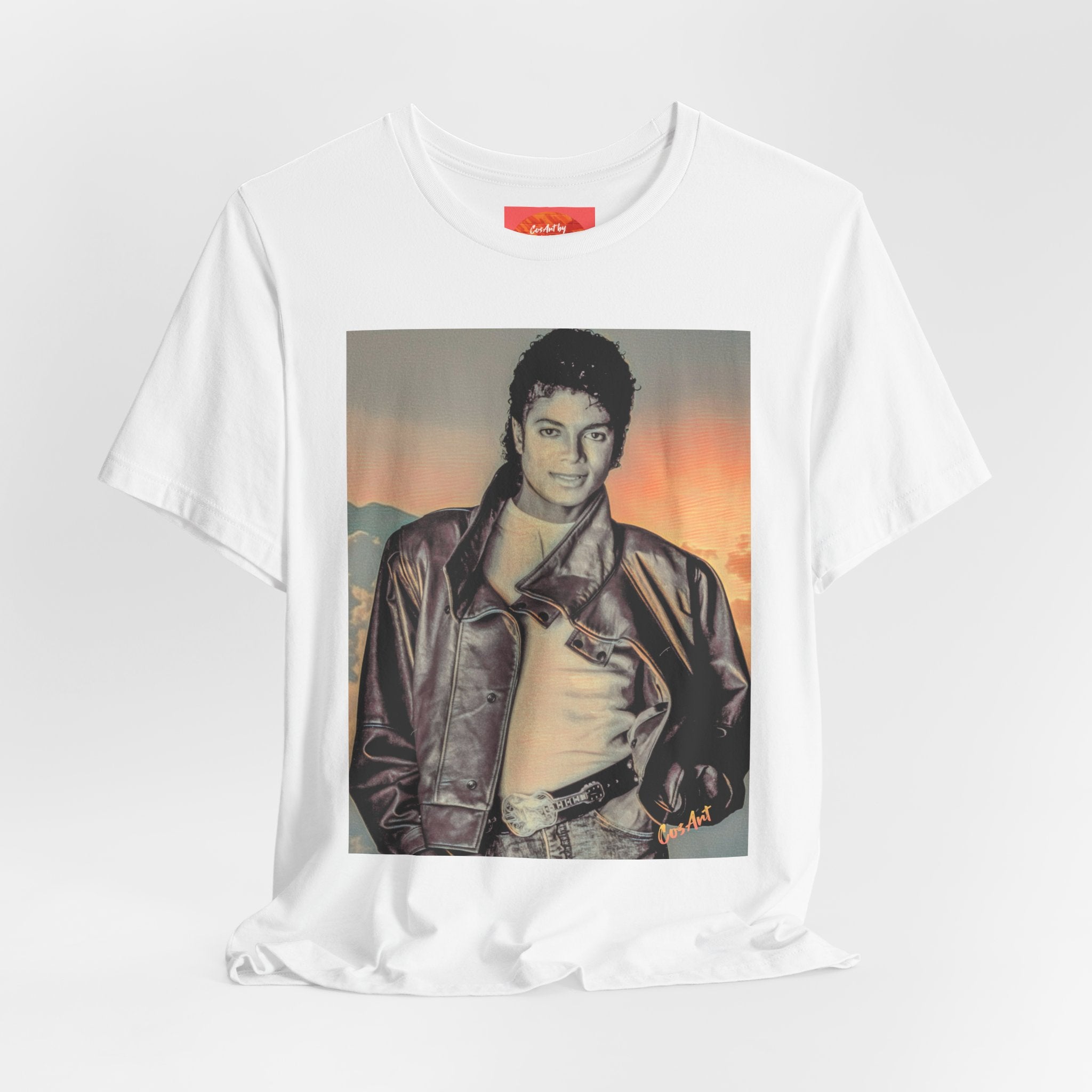 MJ Vintage Photo Graphic Tee — Retro Portrait.