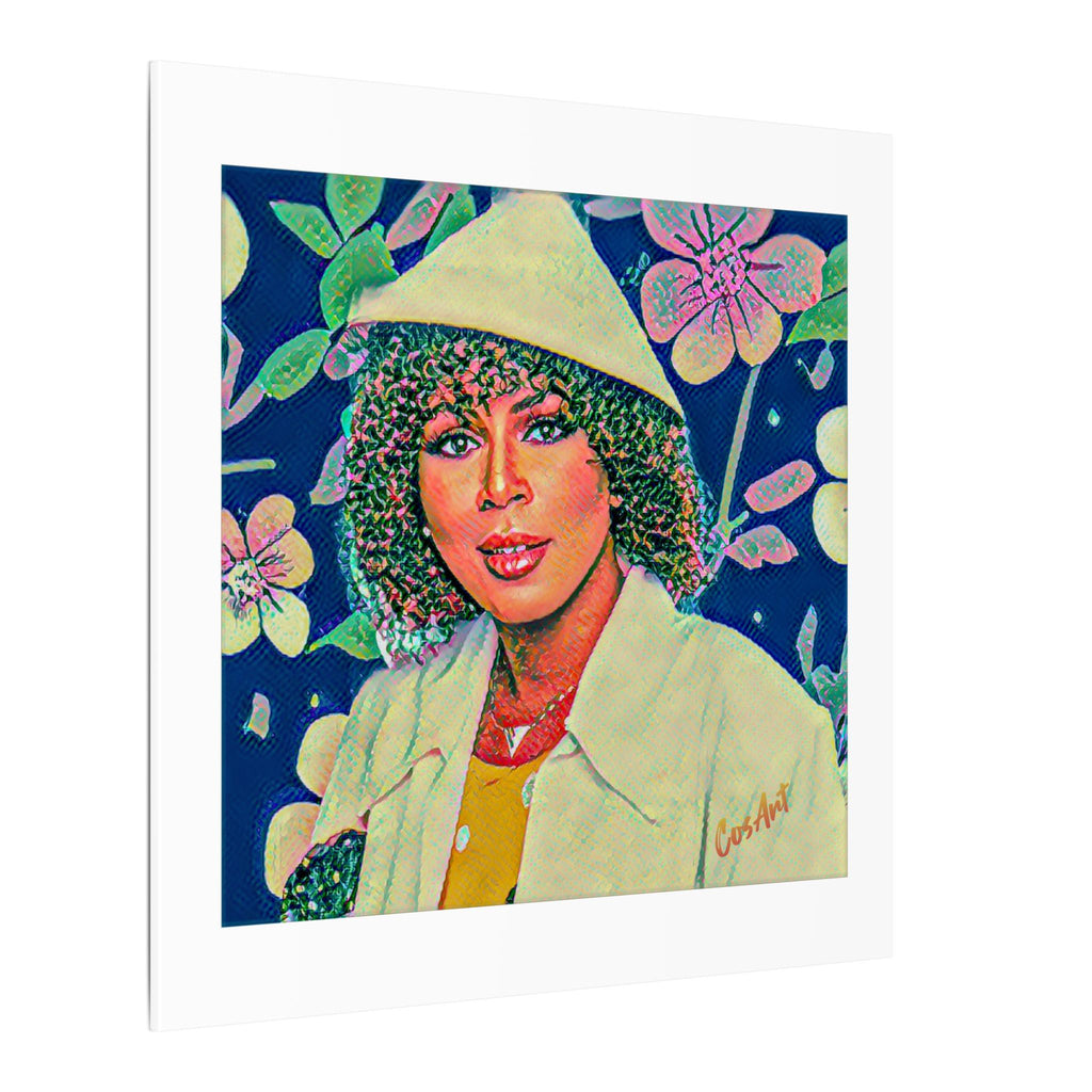 Minnie Riperton Portrait Canvas Print — Retro Floral Woman Art