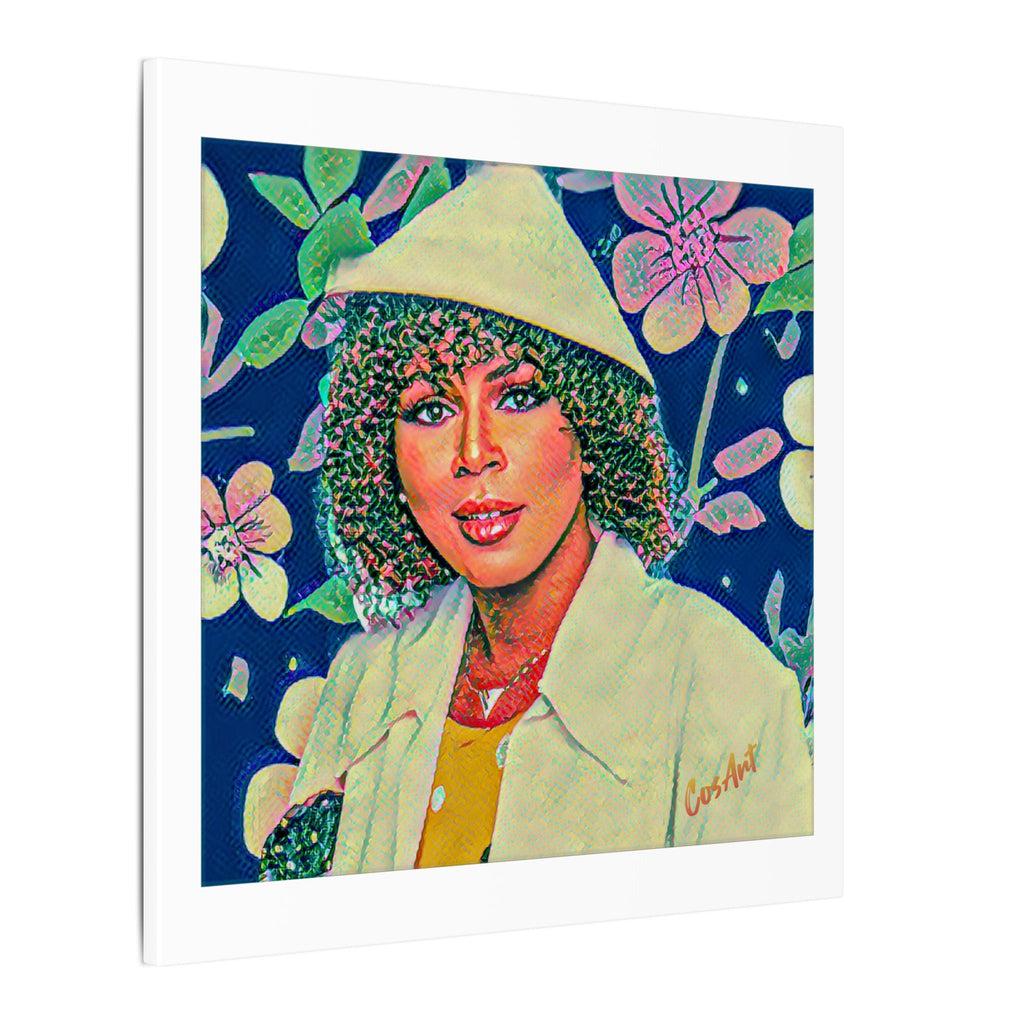 Minnie Riperton Portrait Canvas Print — Retro Floral Woman Art