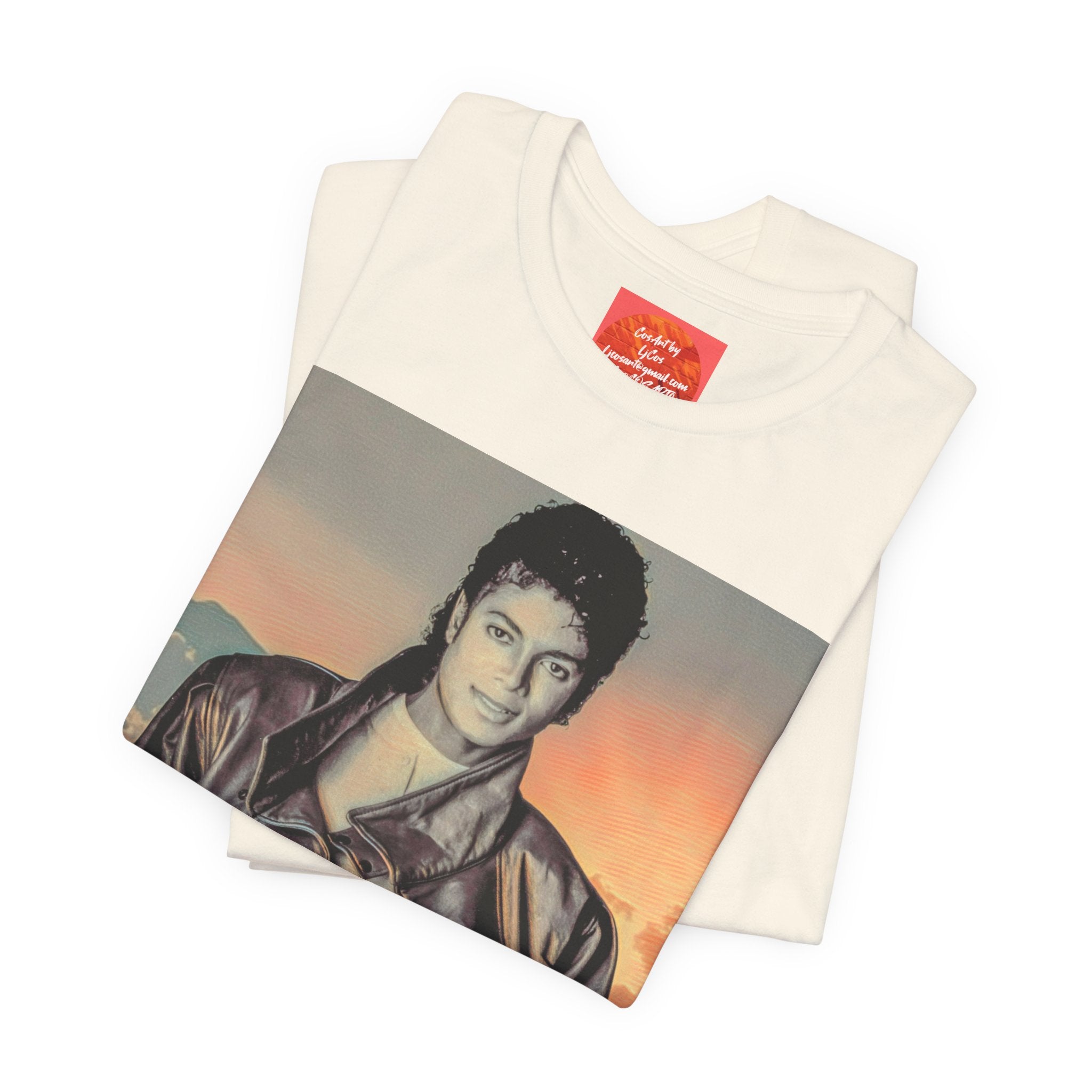 MJ Vintage Photo Graphic Tee — Retro Portrait.