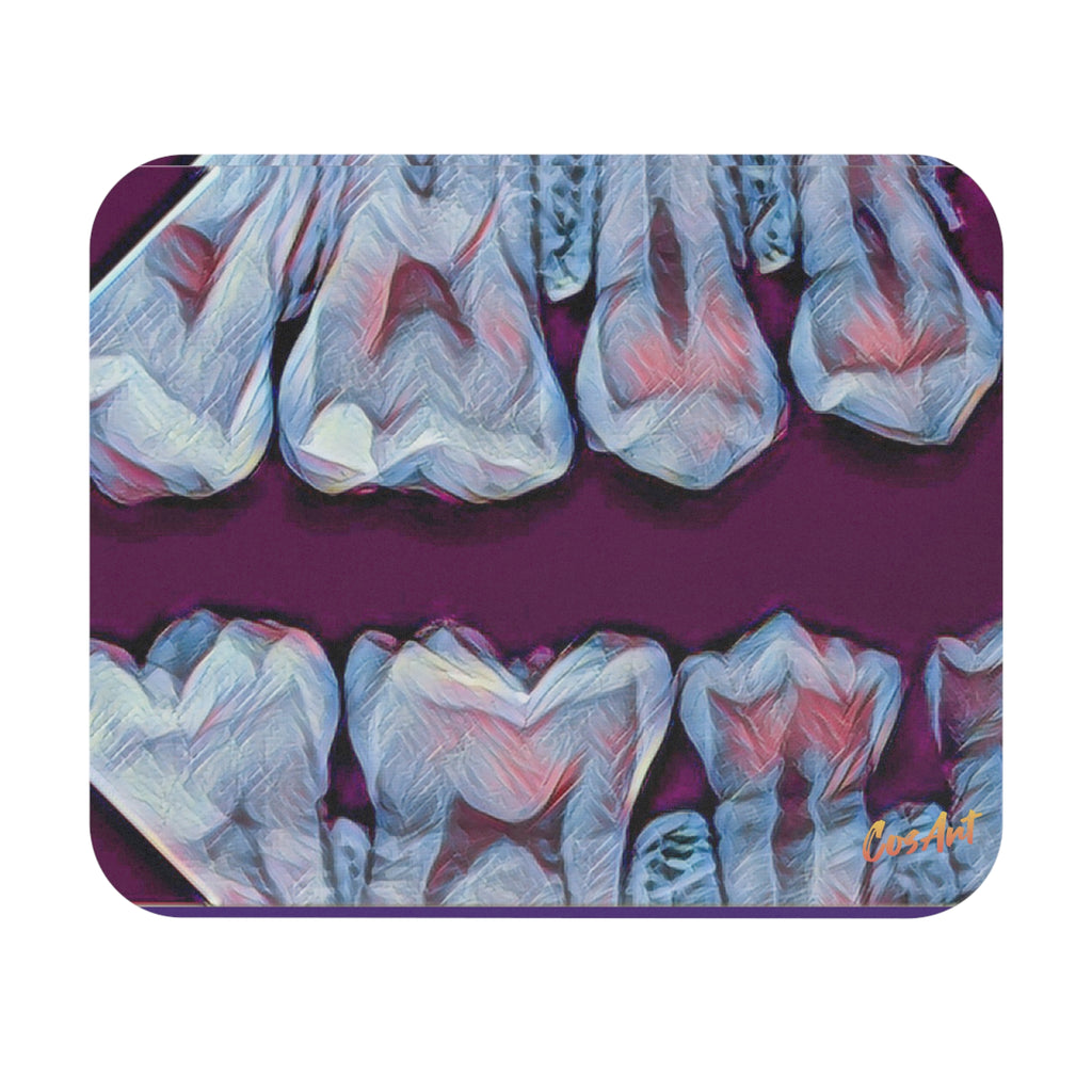 X-Ray Art Abstract Blue Teeth Art Mouse Pad