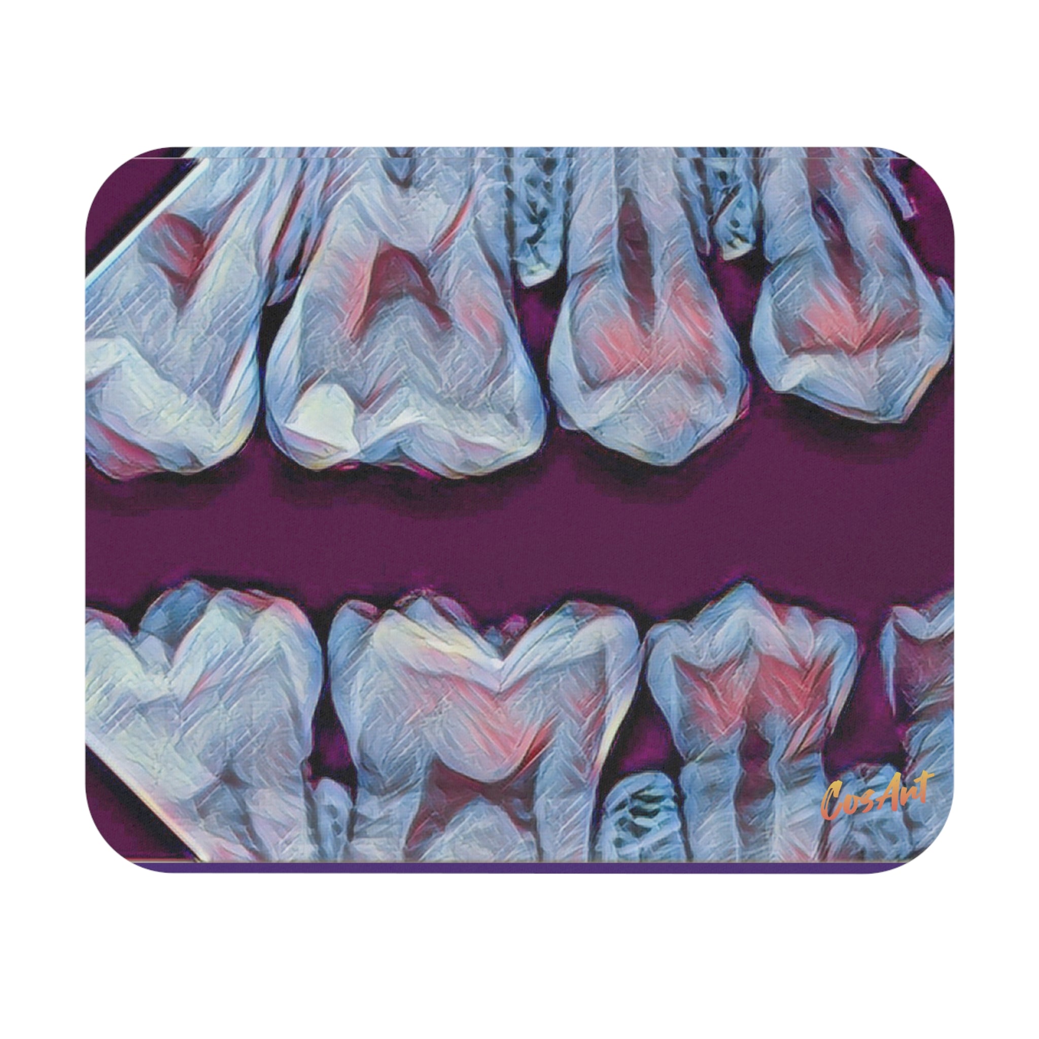 X-Ray Art Abstract Blue Teeth Art Mouse Pad