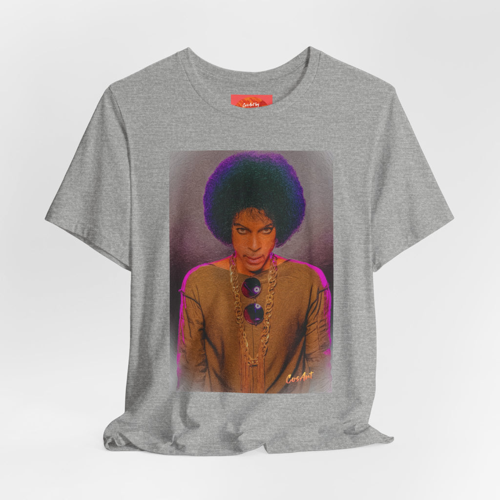 Prince R. Nelson Retro Portrait Graphic Tee — Vintage Photo Print Short Sleeve T-Shirt