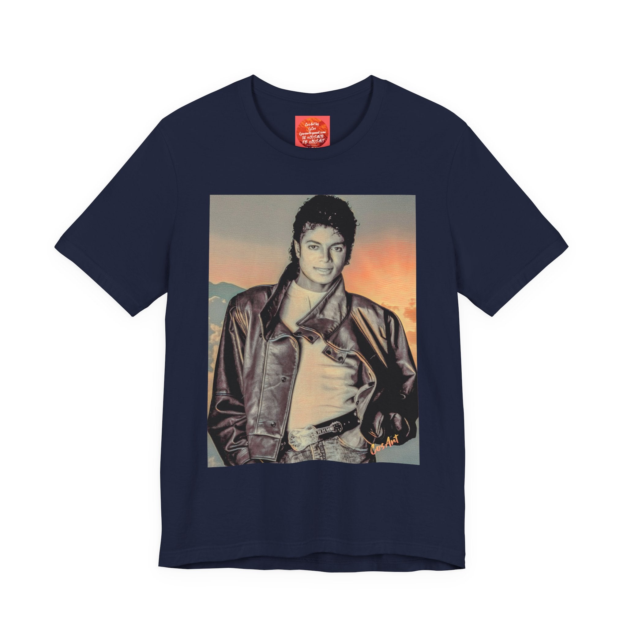 MJ Vintage Photo Graphic Tee — Retro Portrait.